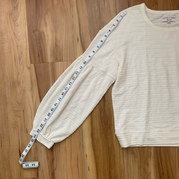 MADEWELL Texture and Thread Bubble Sleeve Top NWOT - Picture 6 of 9